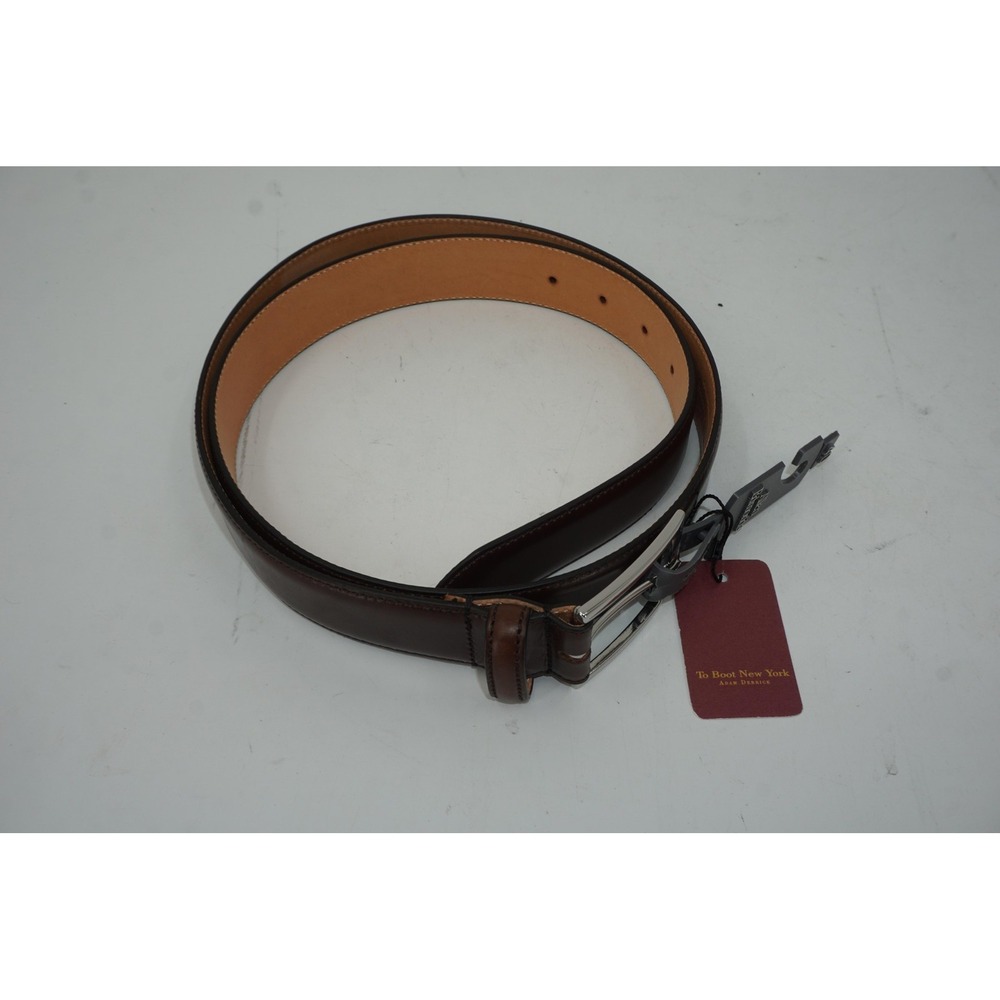 NWT To Boot New York Leather Belt Brown Handmade Italy Dress Buckle Size 40